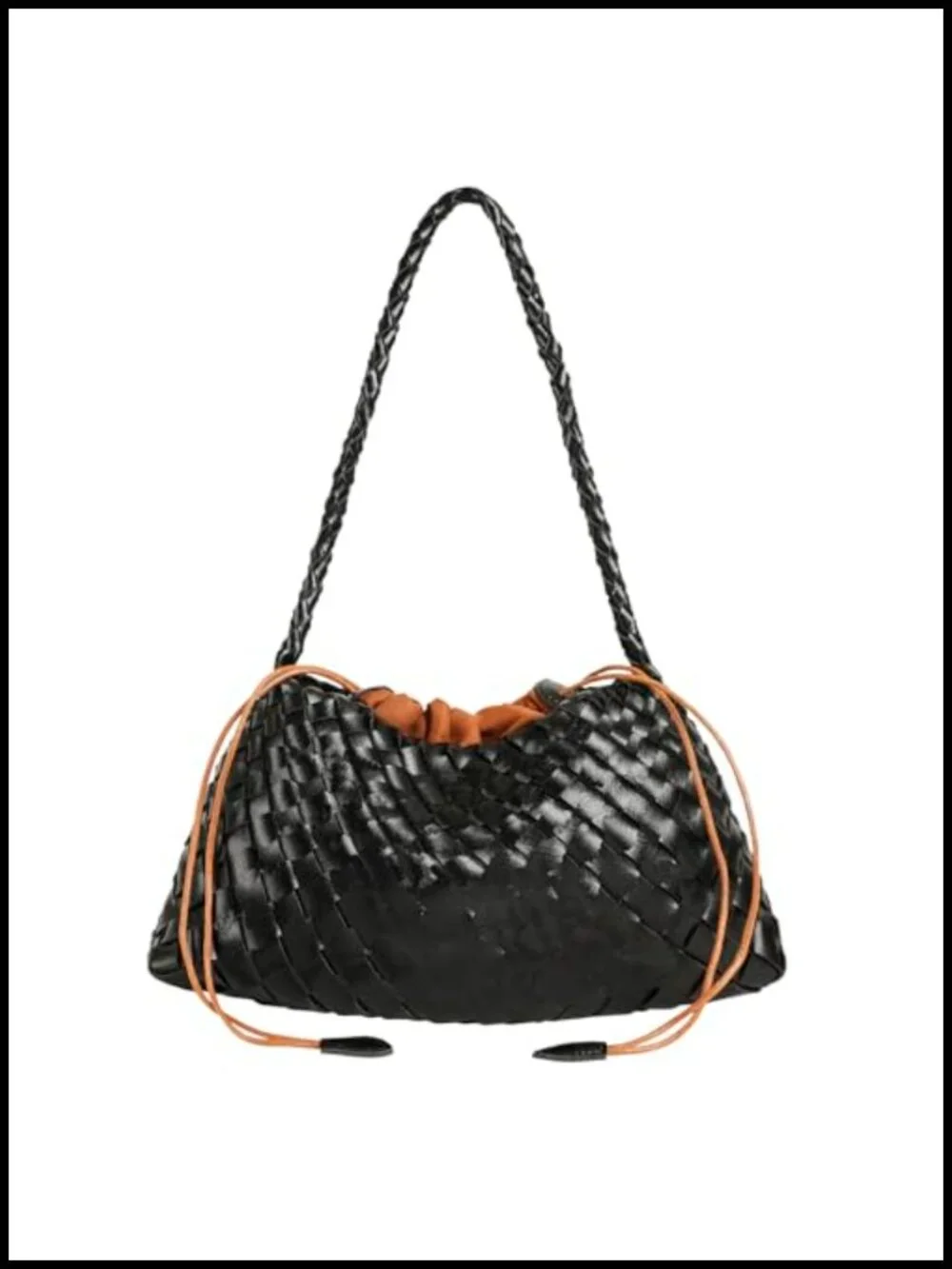Woven Hobo Handbag Shoulder Tote Purse Drawstring Pouch